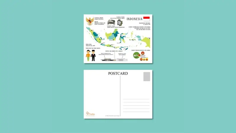 ukuran post card indonesia
