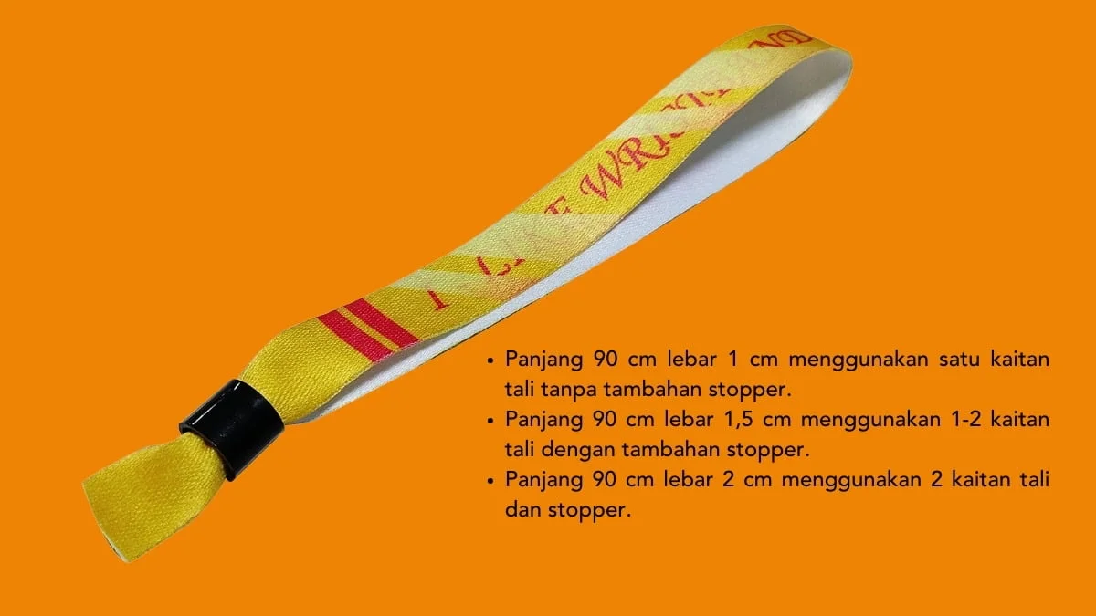 ukuran lanyard polos