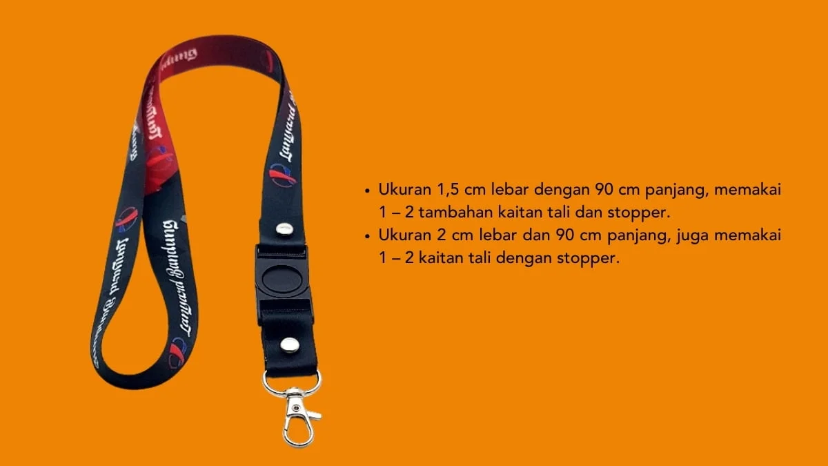 ukuran lanyard id card sablon