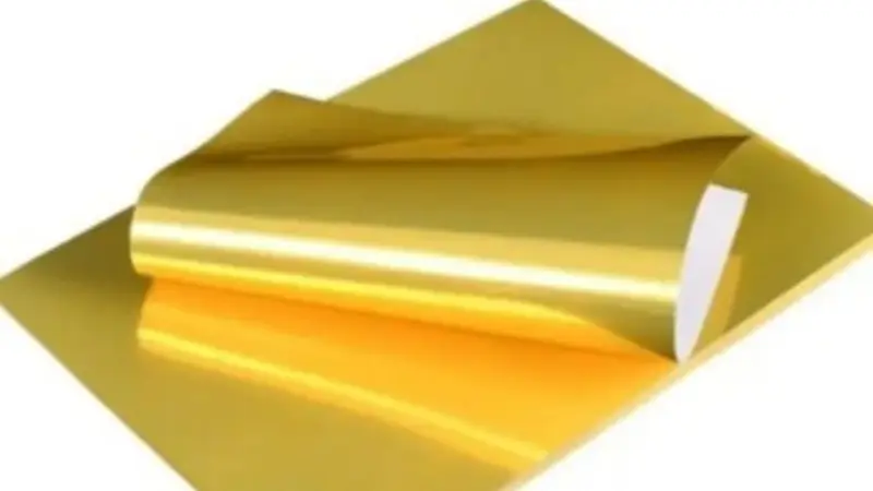 bahan stiker gold foil