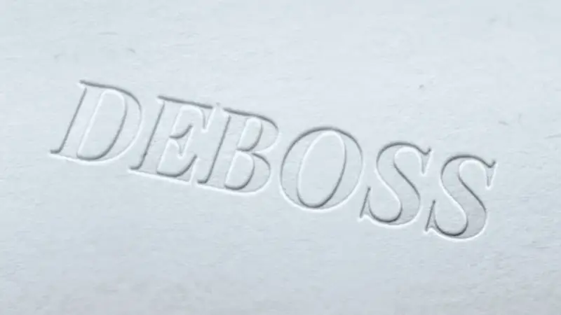 finishing deboss