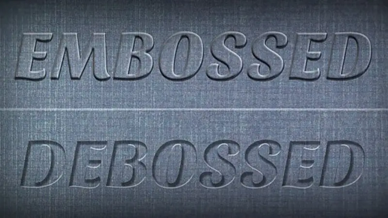 perbedaan tekstur emboss dan deboss
